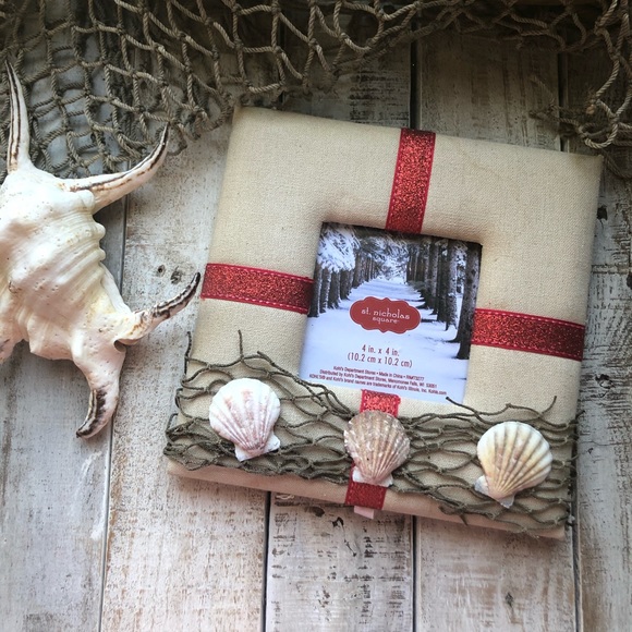 Accents | Ooak Coastal Decor Sea Shell Picture Frame | Poshmark